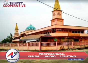 AVEM selesaikan masalah gema di Masjid Balok Makmur Kuantan dengan column speaker Audiocenter L65 + L65A